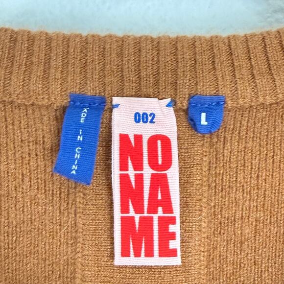 NONAME is Needed Cashmere Blend Sweater Vest Top in Brown Sz L - Picture 3 of 6